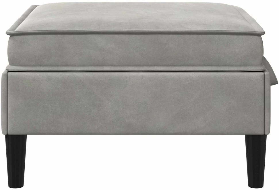 Sofa Sofos pufas su saugojimo funkcija Šviesiai pilka Aksomas