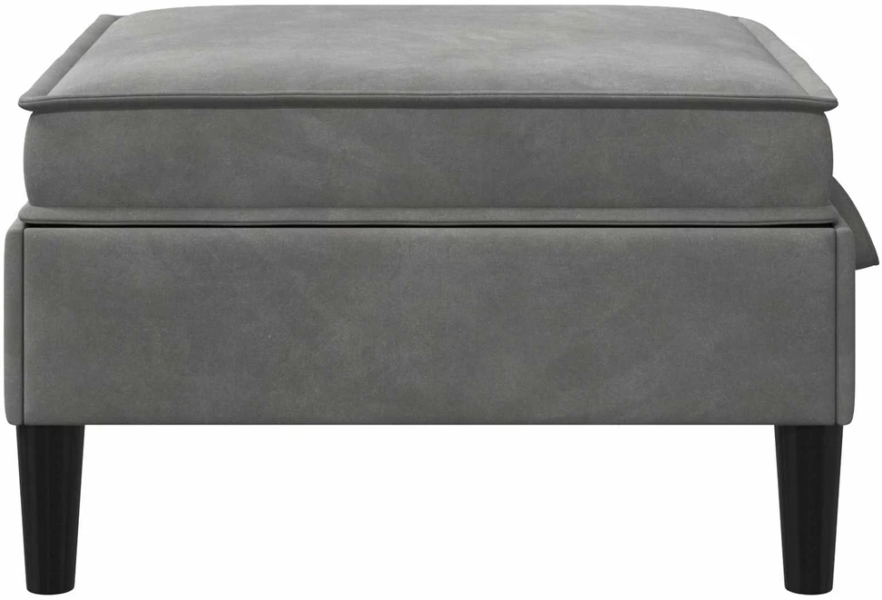 Sofa Sofos pufas su saugojimo funkcija Tamsiai pilka Aksomas
