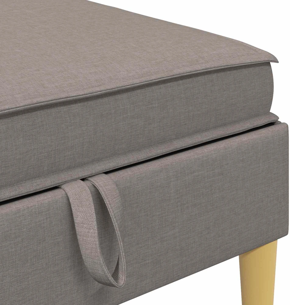 Sofa Sofos pufas su saugojimo funkcija Taupe 70 x 70 x 40 cm Audinys