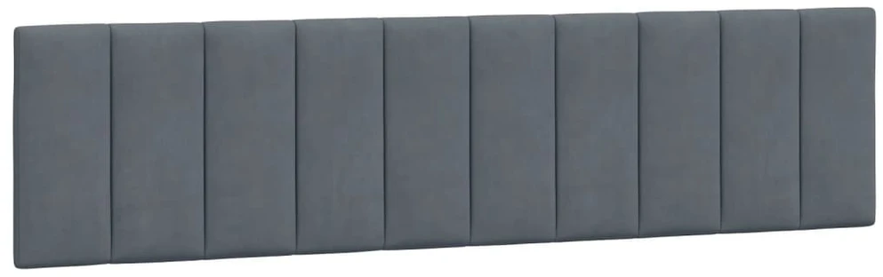 Lova su čiužiniu, Hanko, tamsiai pilkos spalvos, 200x200cm, aksomas