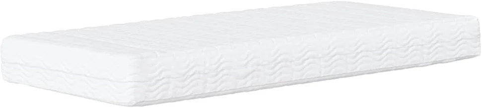 Lova su čiužiniu, Hvar, juoda ir balta, 90x190cm, dirbtinė oda