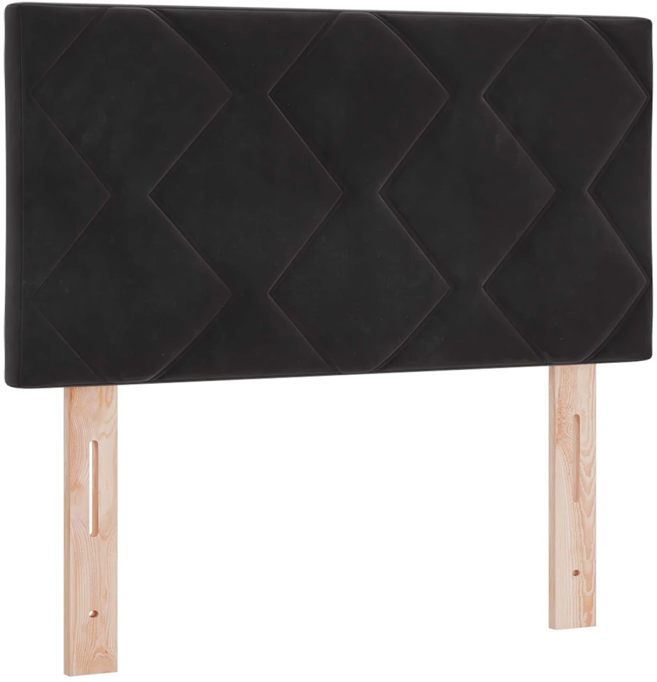 Lova su čiužiniu ir LED apšvietimu Juoda 80 x 200 cm Aksomas