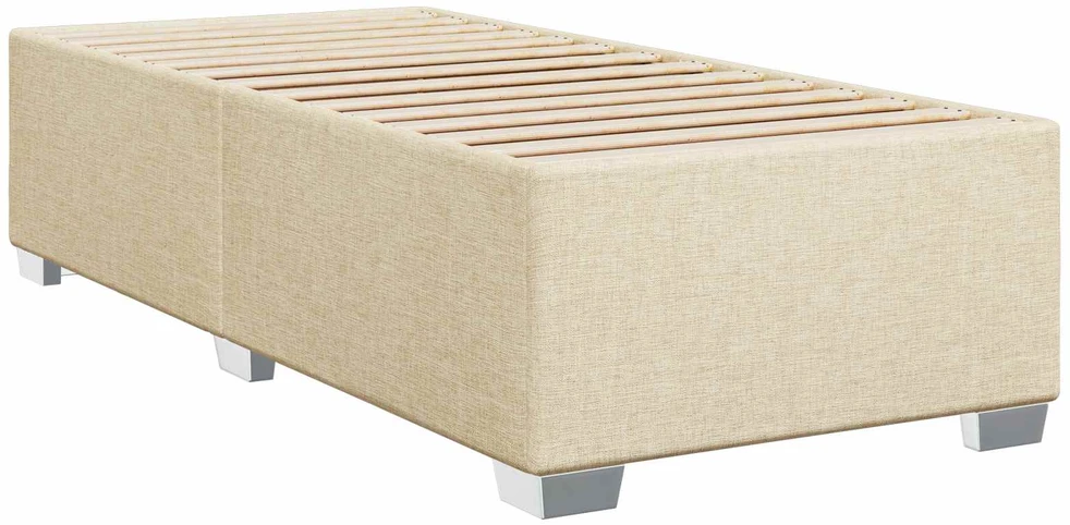 Lova su čiužiniu ir LED apšvietimu Kreminė 90 x 200 cm Audinys
