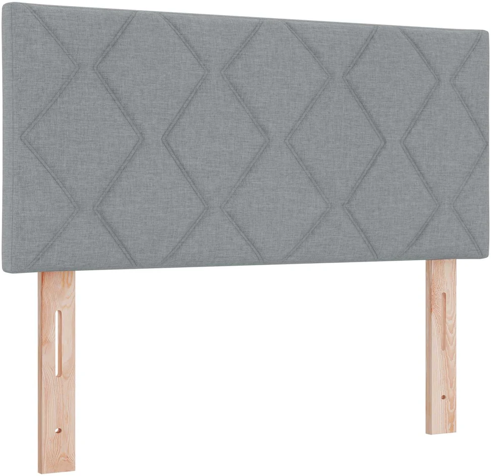 Lova su čiužiniu ir LED apšvietimu Šviesiai pilka 100 x 200 cm