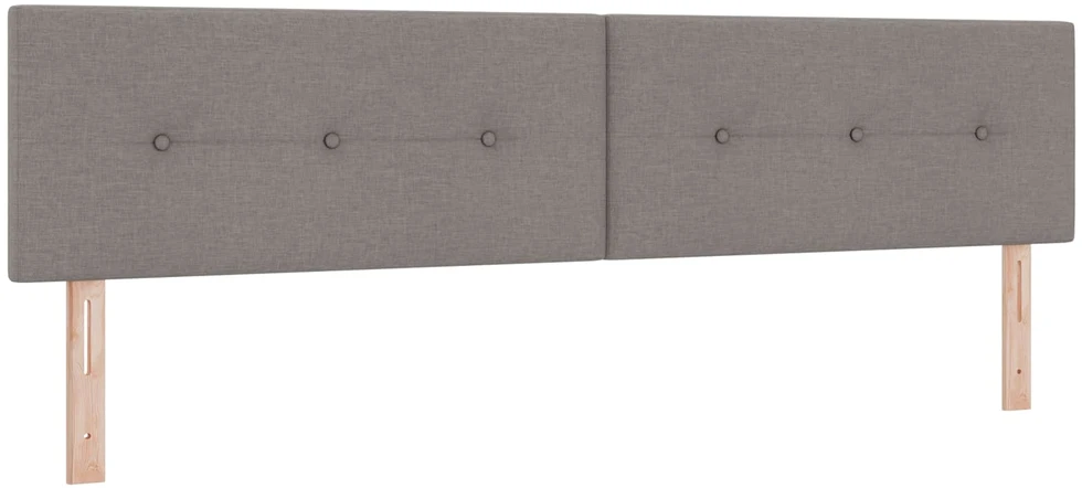 Lova su čiužiniu ir LED apšvietimu Taupe 200 x 200 cm Audinys