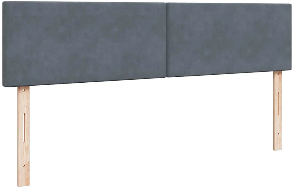 Lova su čiužiniu, tamsiai pilka, 200x200 cm, aksomas
