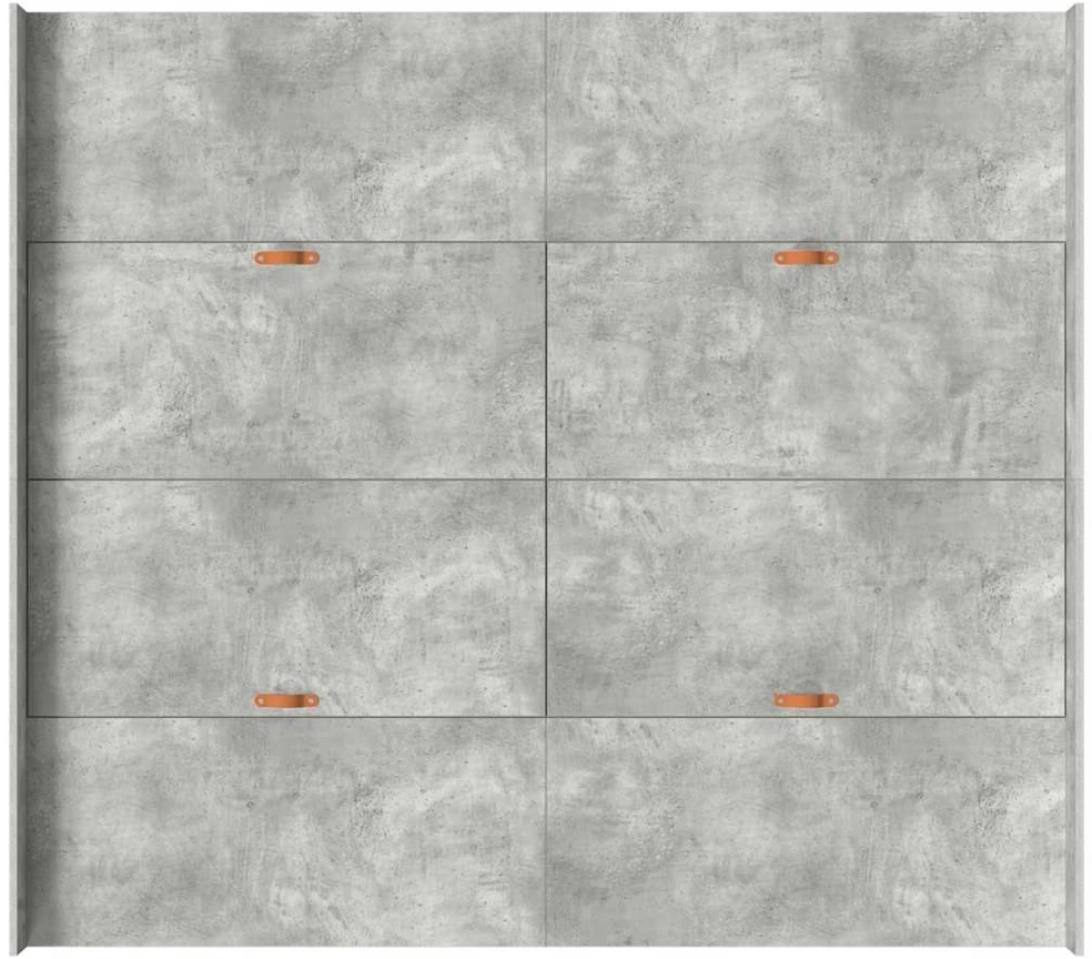 Lova su daiktų laikymo vieta Betono pilka 200 x 200 cm