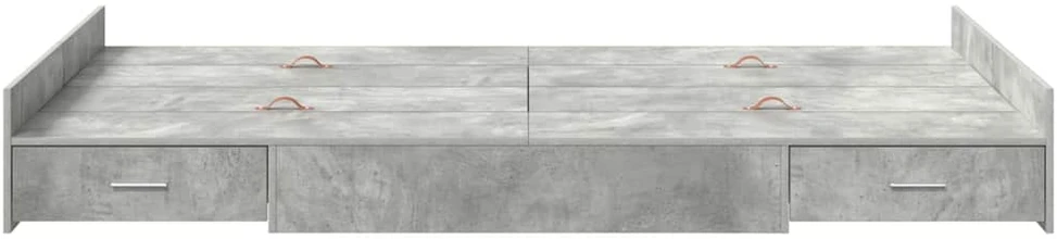 Lova su daiktų laikymo vieta Betono pilka 120 x 200 cm