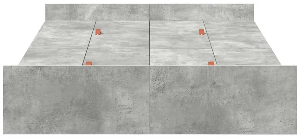 Lova su daiktų laikymo vieta Betono pilka 120 x 200 cm