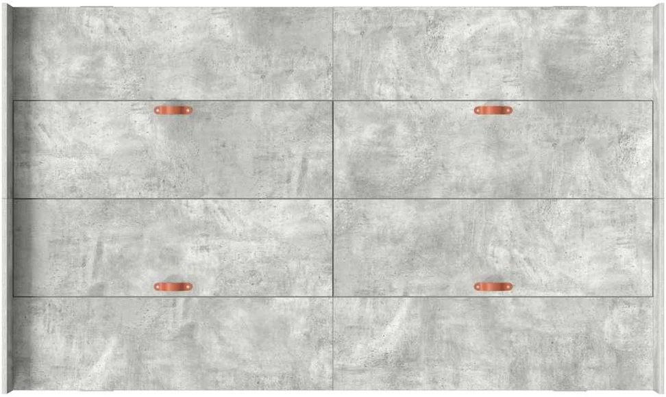 Lova su daiktų laikymo vieta Betono pilka 120 x 200 cm