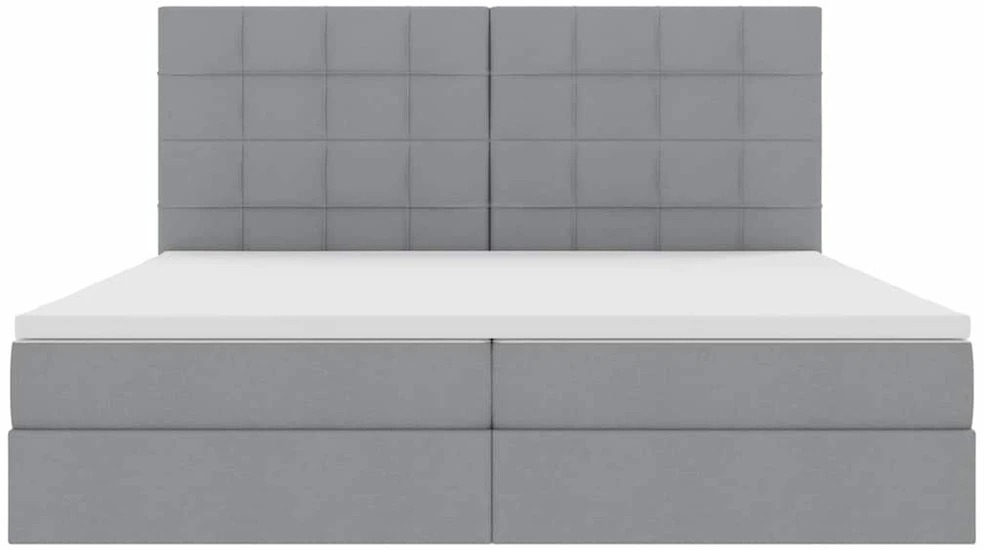 Lova su daiktų laikymo vieta ir čiužiniu Šviesiai pilka audinys
