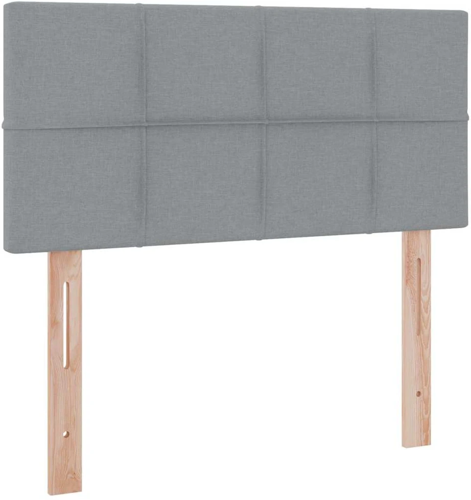 Lova su daiktų laikymo vieta ir čiužiniu Šviesiai pilka