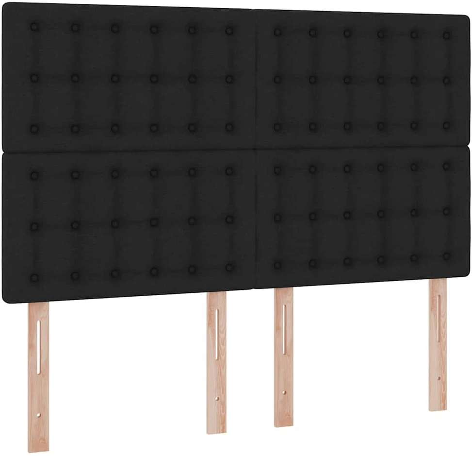 Lova su daiktų laikymo vieta ir čiužiniu Juoda 140 x 200 cm