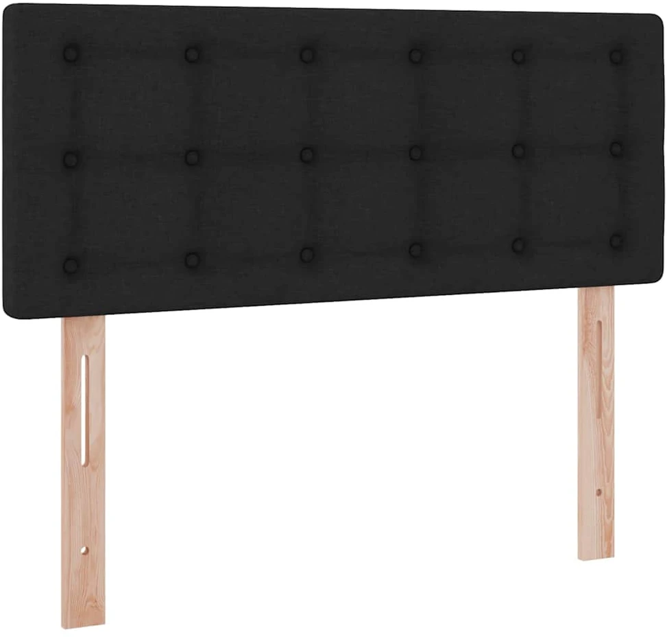 LED saugojimo lova su čiužiniu Juoda 120 x 200 cm Audinys