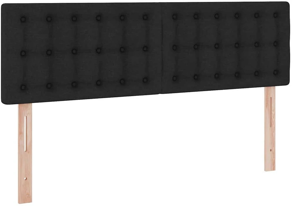 LED saugojimo lova su čiužiniu Juoda 140 x 200 cm Audinys