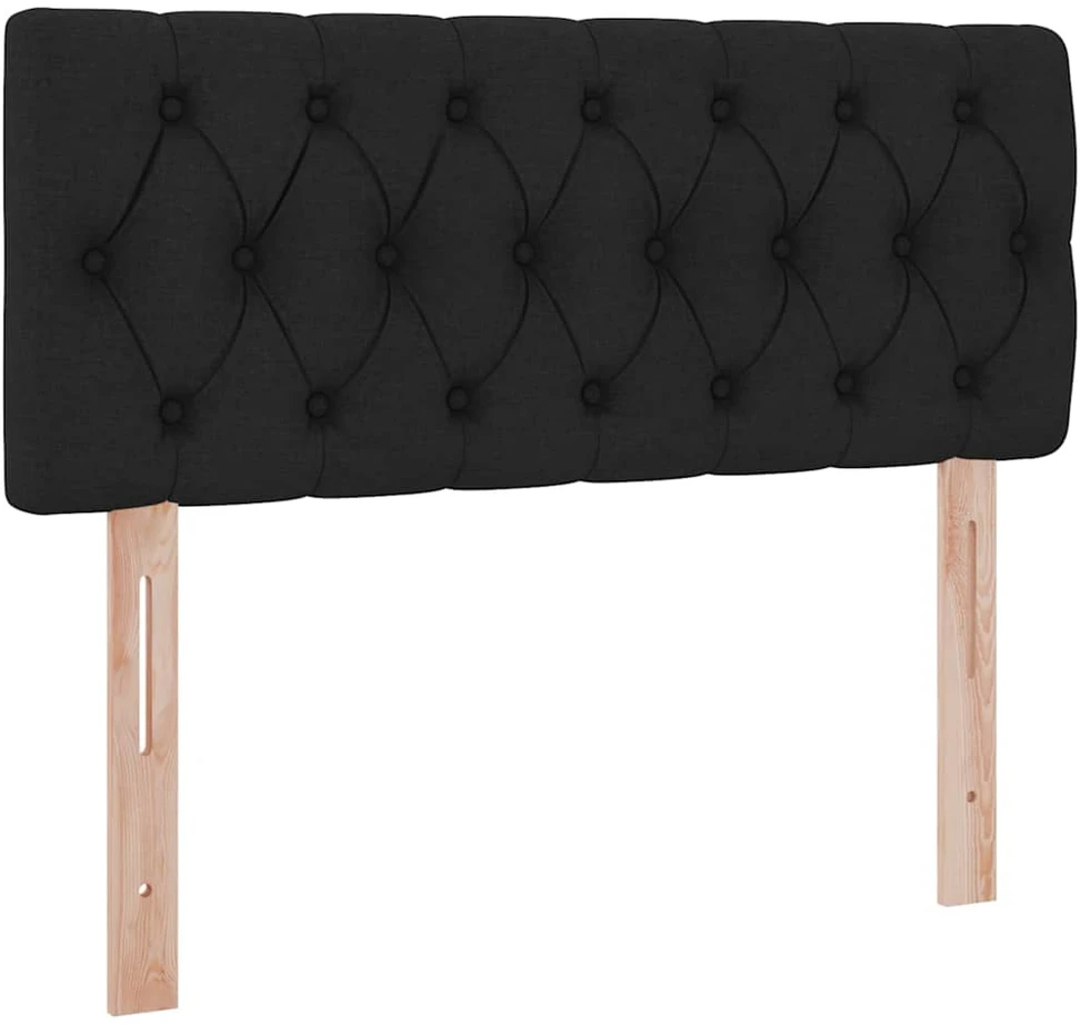 LED saugojimo lova su čiužiniu Juoda 120 x 200 cm Audinys