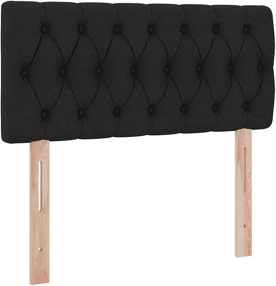 LED saugojimo lova su čiužiniu Juoda 100 x 200 cm Audinys
