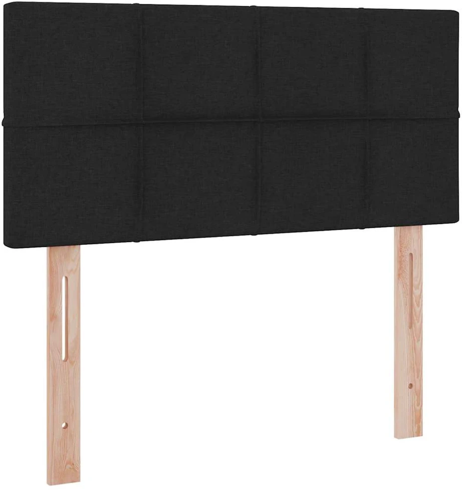LED saugojimo lova su čiužiniu Juoda 90 x 200 cm Audinys