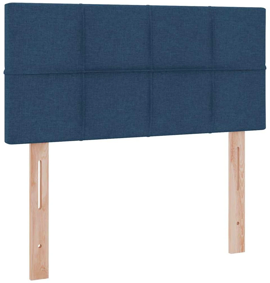 LED saugojimo lova su čiužiniu Mėlyna 90 x 200 cm Audinys