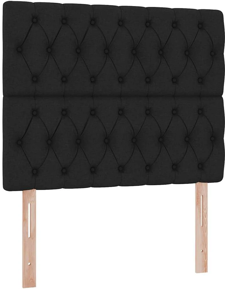 LED saugojimo lova su čiužiniu Juoda 120 x 200 cm Audinys