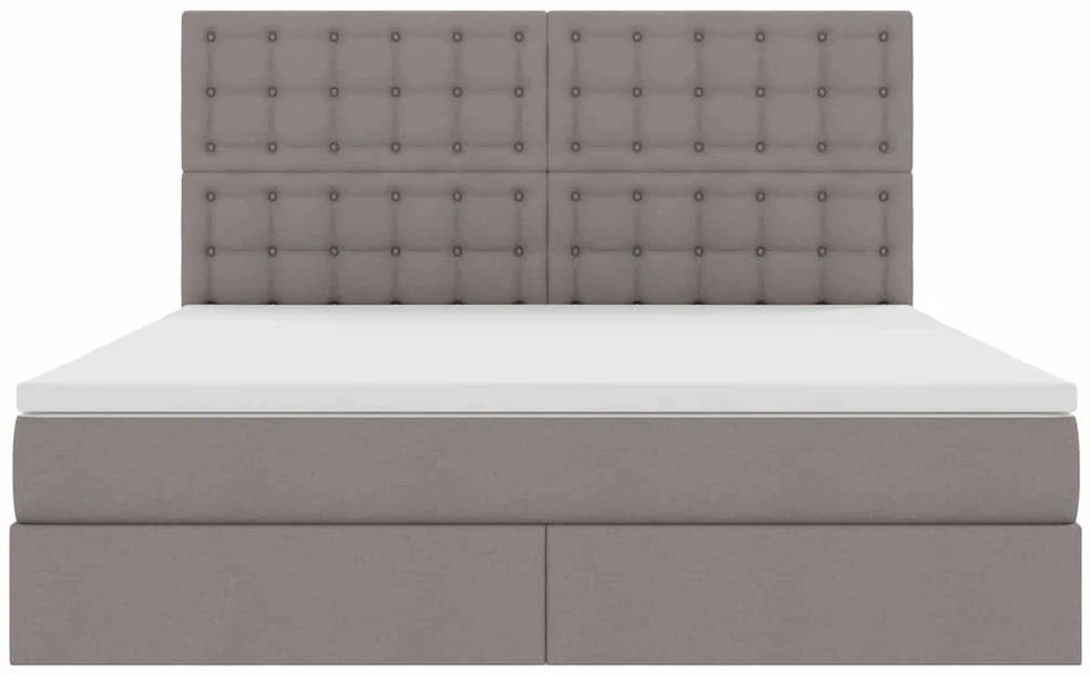 LED saugojimo lova su čiužiniu Taupe 160 x 200 cm Audinys