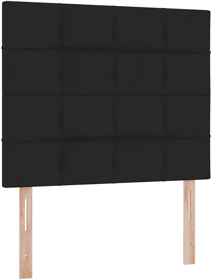 LED saugojimo lova su čiužiniu Juoda 120 x 200 cm Audinys