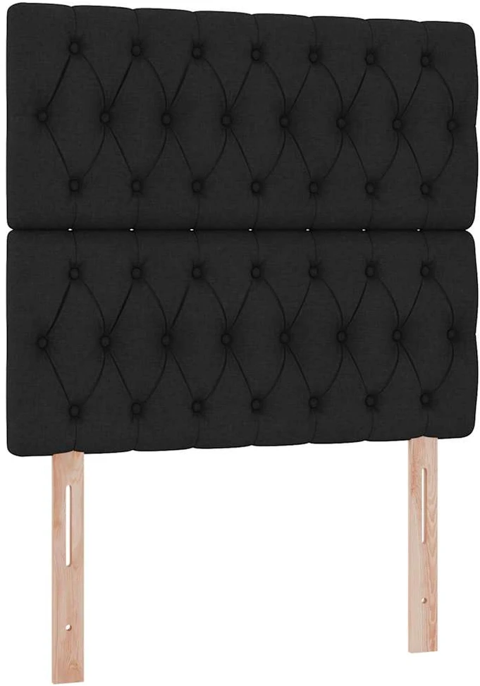 LED saugojimo lova su čiužiniu Juoda 100 x 200 cm Audinys