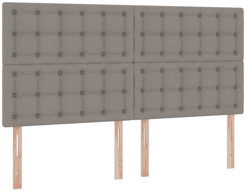 LED saugojimo lova su čiužiniu Taupe 160 x 200 cm Audinys
