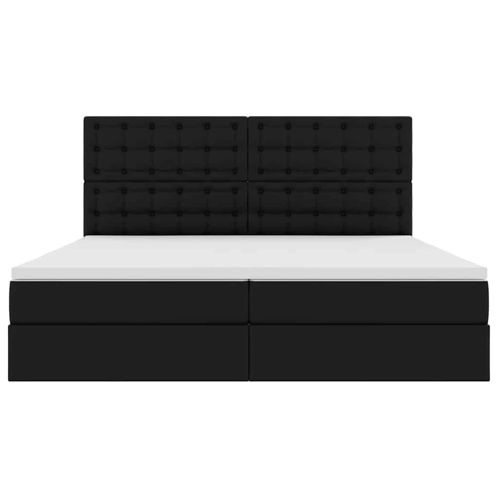 Lova su daiktų laikymo vieta ir LED Juoda 200 x 200 cm