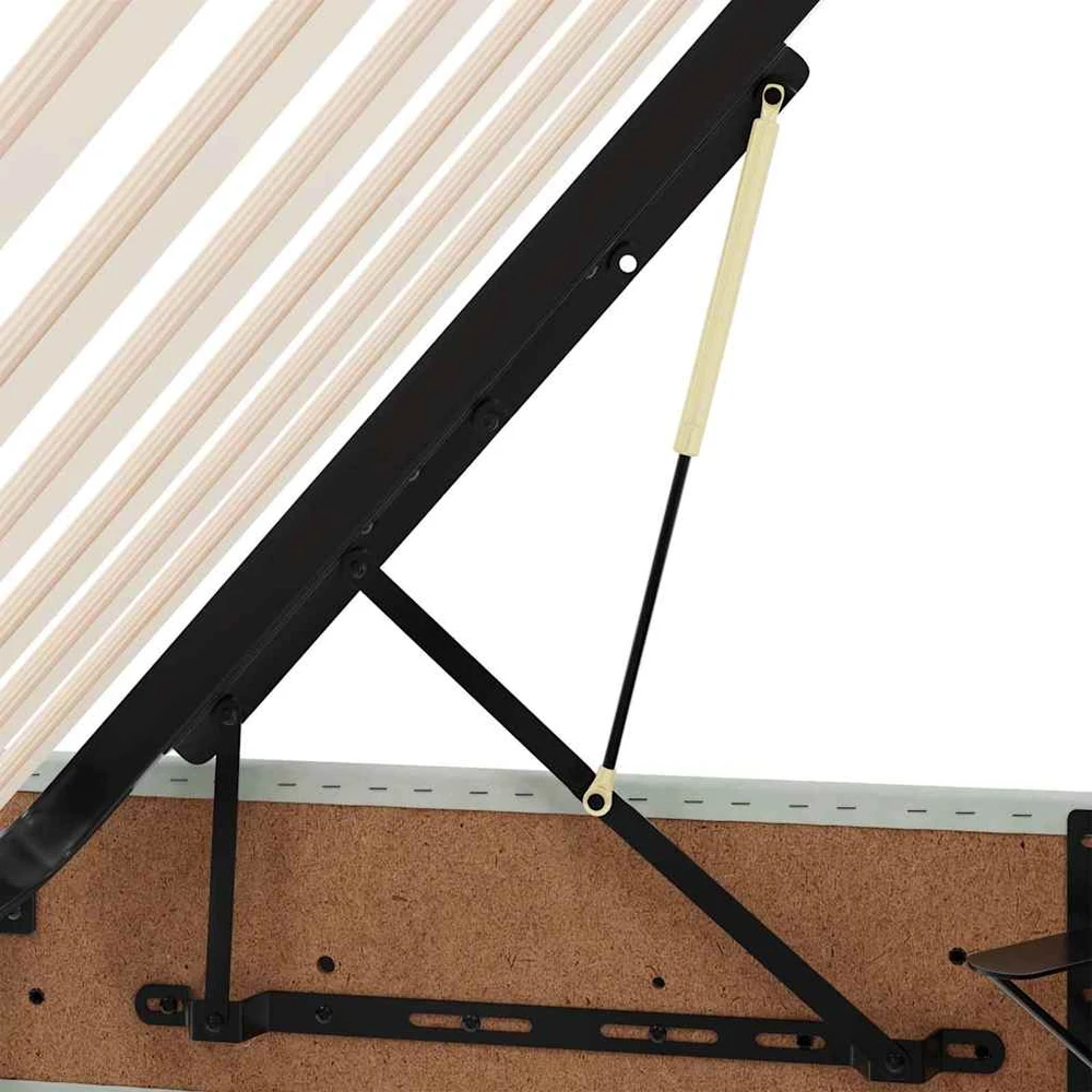 LED saugojimo lova su čiužiniu Šviesiai pilka 100 x 200 cm