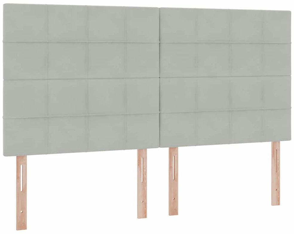 LED saugojimo lova su čiužiniu Šviesiai pilka 180 x 200 cm
