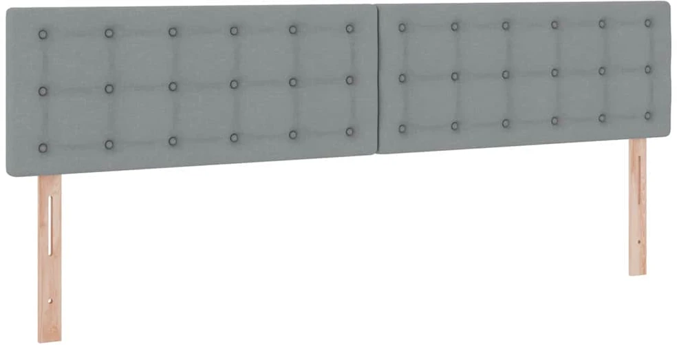LED saugojimo lova su čiužiniu Šviesiai pilka 200 x 200 cm