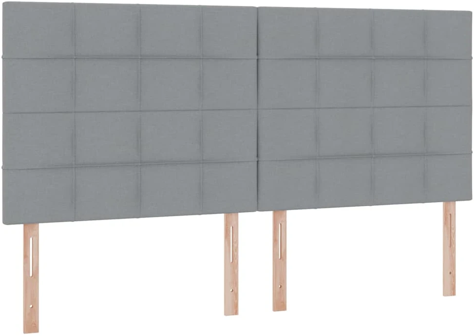 LED saugojimo lova su čiužiniu Šviesiai pilka 200 x 200 cm