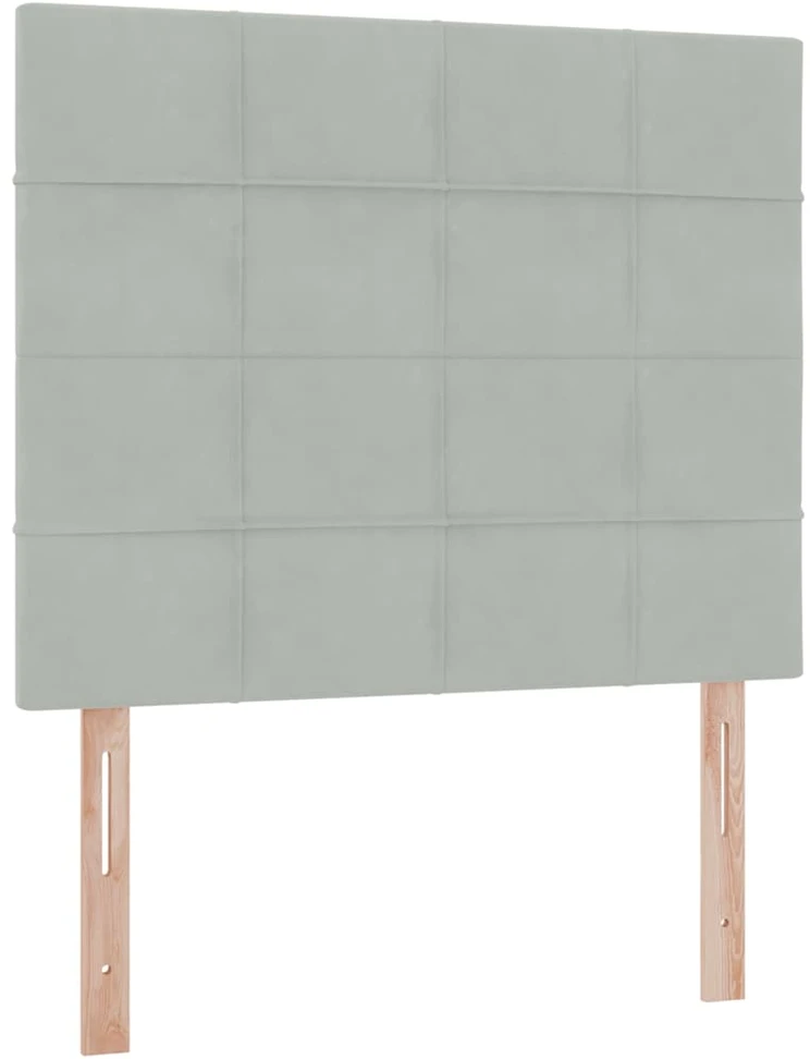 LED saugojimo lova su čiužiniu Šviesiai pilka 120 x 200 cm
