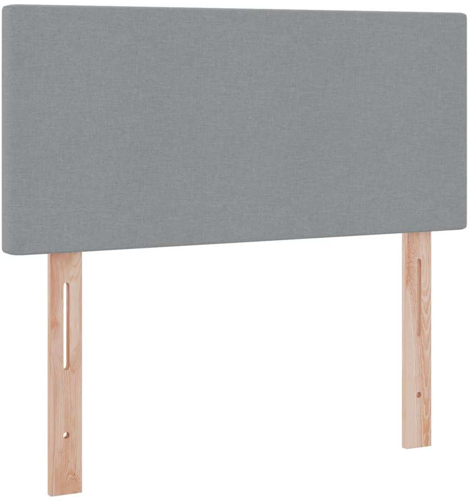LED saugojimo lova su čiužiniu Šviesiai pilka 90 x 190 cm