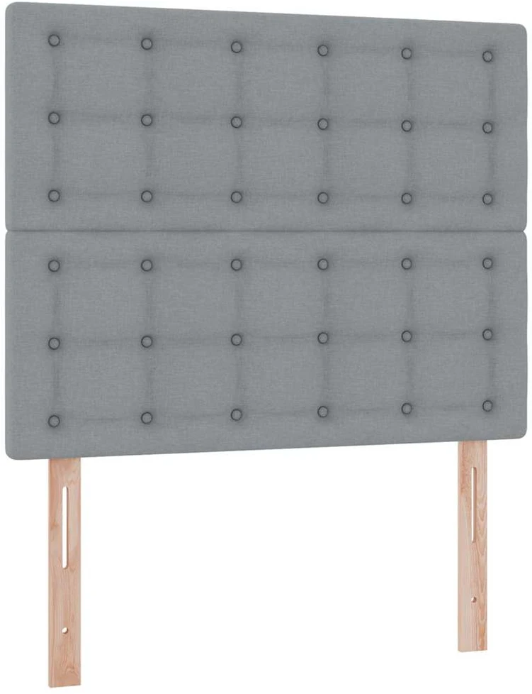 LED saugojimo lova su čiužiniu Šviesiai pilka 120 x 190 cm