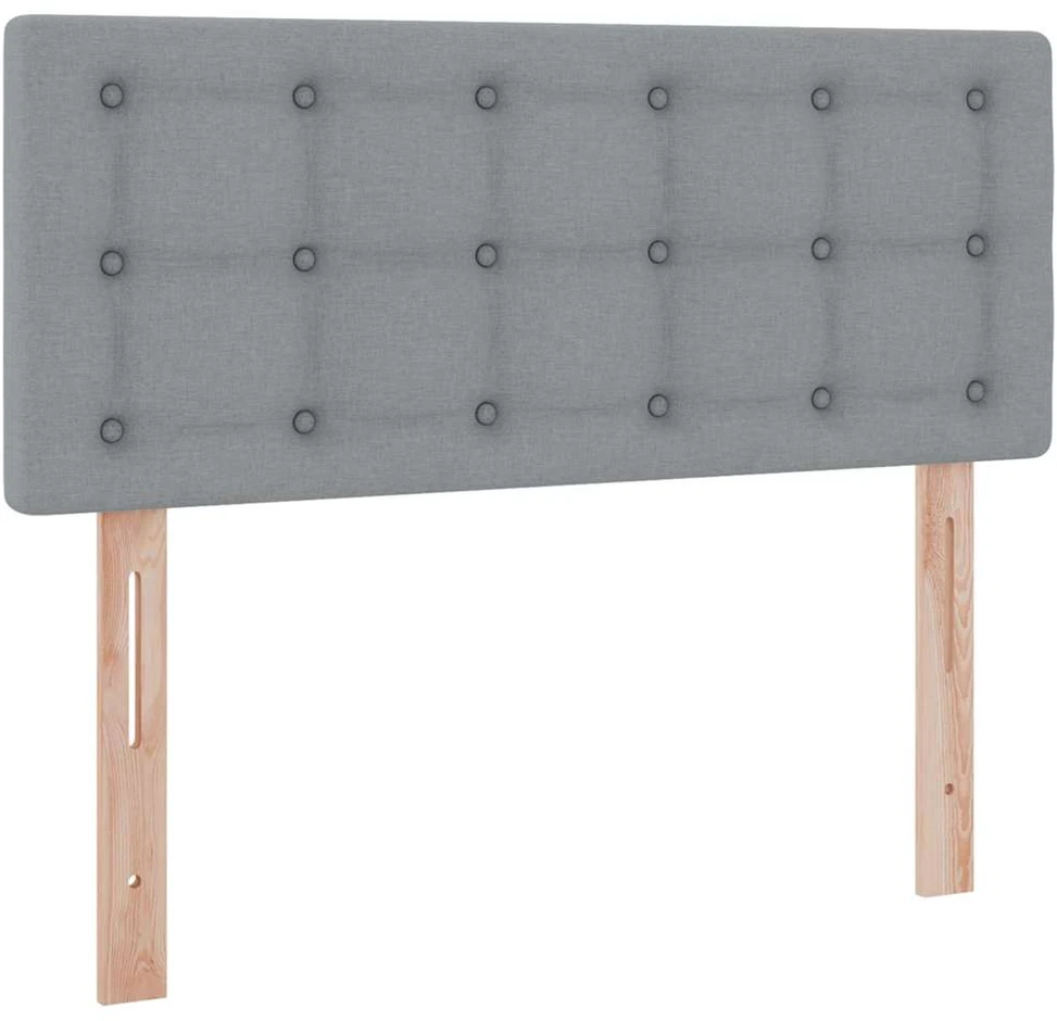LED saugojimo lova su čiužiniu Šviesiai pilka 120 x 200 cm