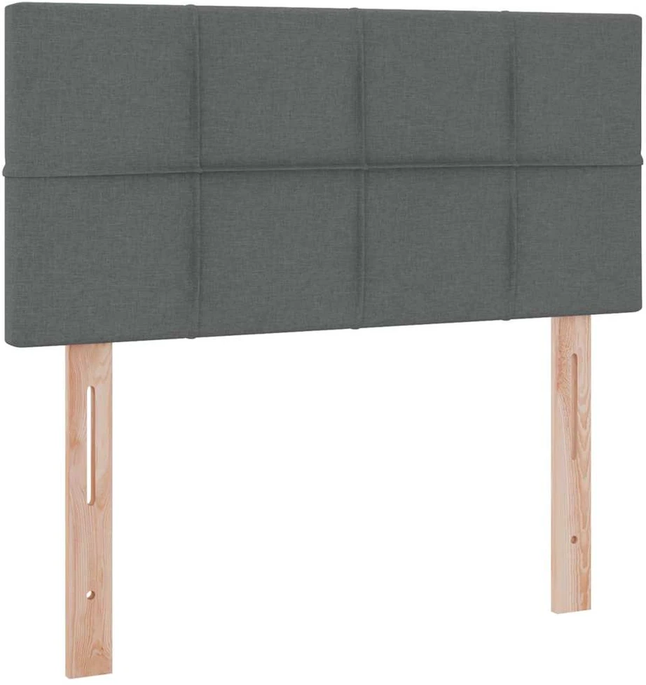 LED saugojimo lova su čiužiniu Tamsiai pilka 100 x 200 cm