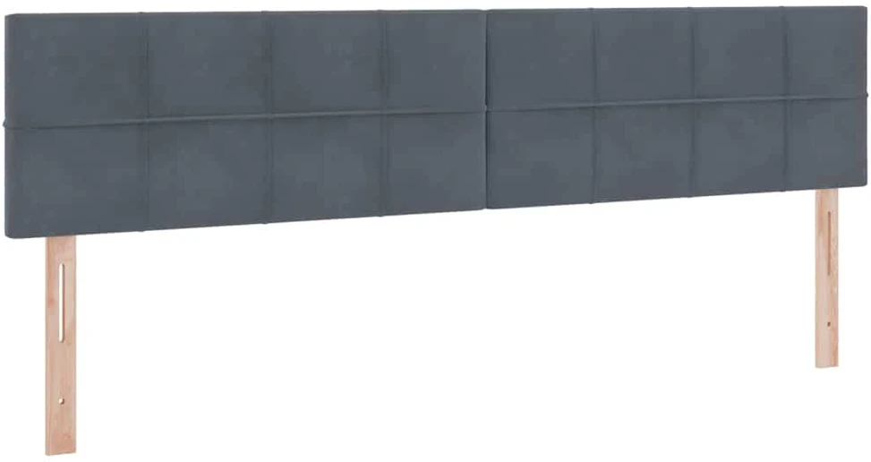 LED saugojimo lova su čiužiniu Tamsiai pilka 200 x 200 cm