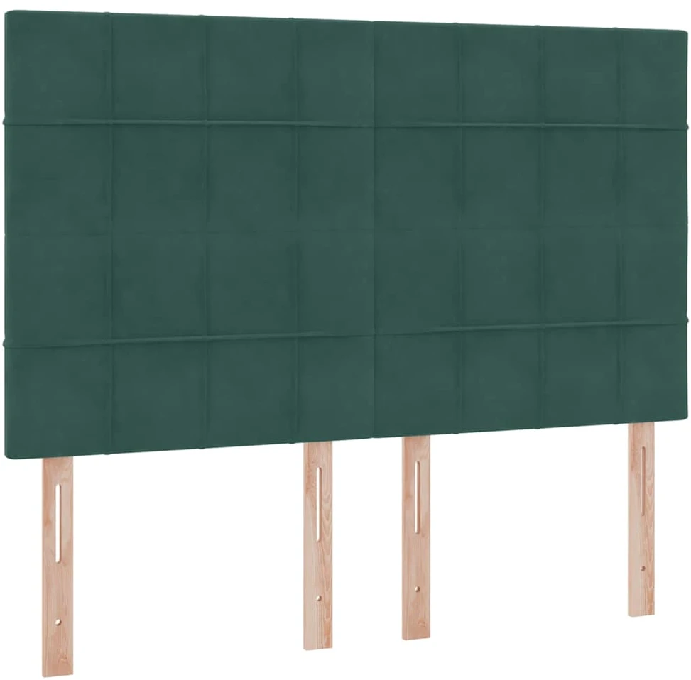 LED saugojimo lova su čiužiniu Tamsiai žalia 140 x 200 cm