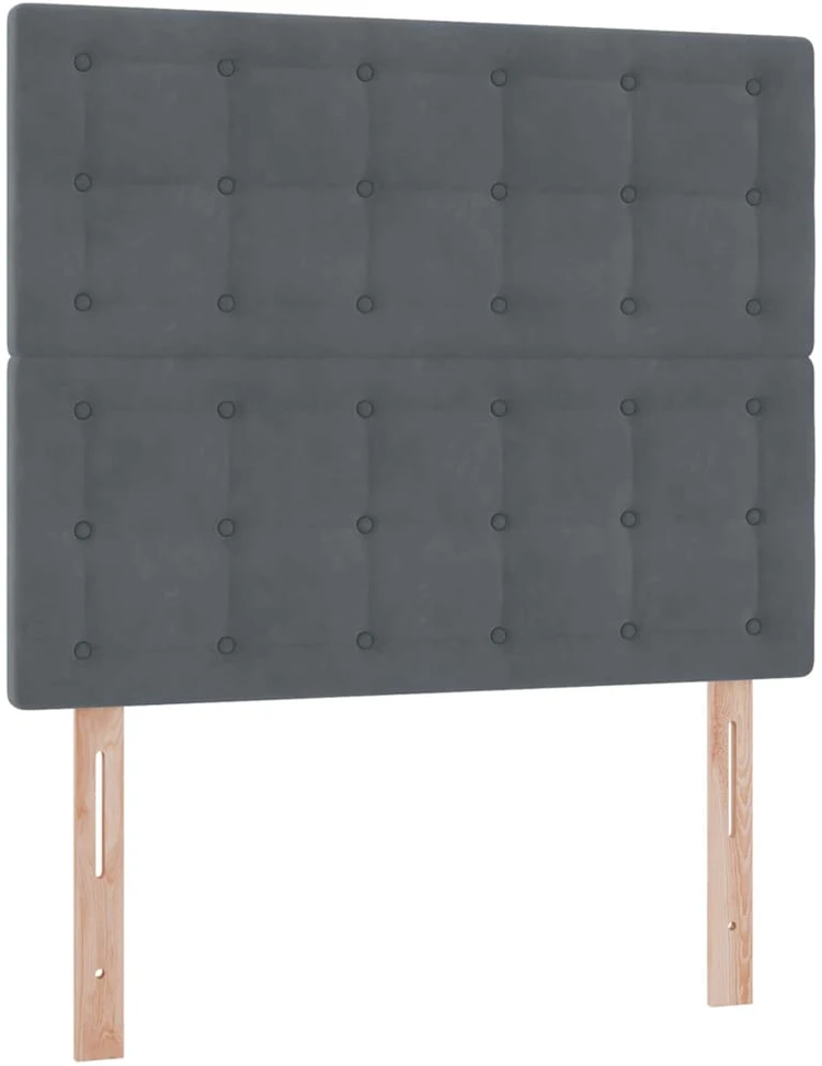 LED saugojimo lova su čiužiniu Tamsiai pilka 120 x 200 cm