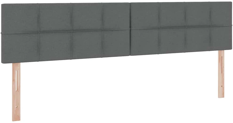 LED saugojimo lova su čiužiniu Tamsiai pilka 200 x 200 cm