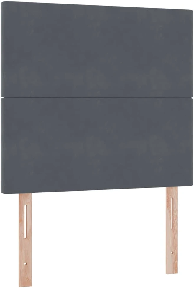 LED saugojimo lova su čiužiniu Tamsiai pilka 90 x 190 cm