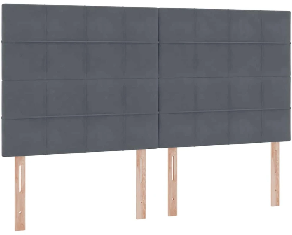 LED saugojimo lova su čiužiniu Tamsiai pilka 180 x 200 cm