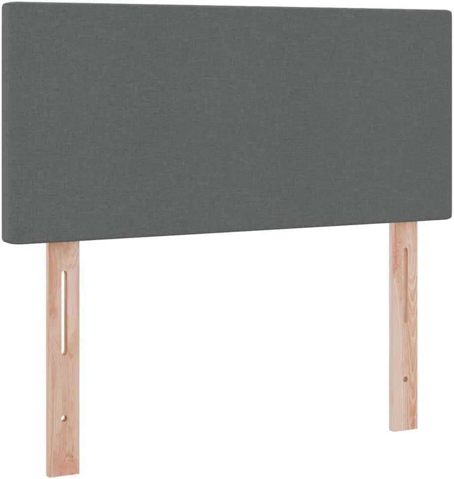 LED saugojimo lova su čiužiniu Tamsiai pilka 90 x 190 cm