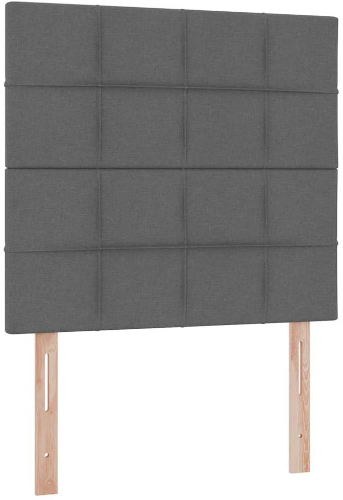 LED saugojimo lova su čiužiniu Tamsiai pilka 100 x 200 cm