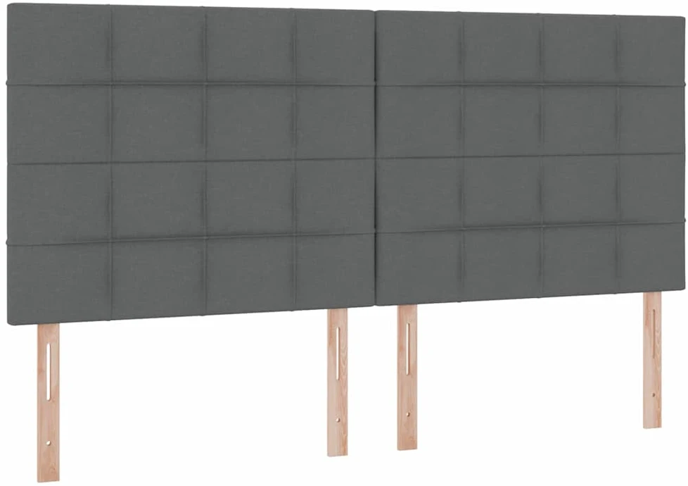 LED saugojimo lova su čiužiniu Tamsiai pilka 200 x 200 cm