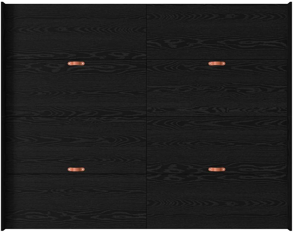 Lova su daiktų laikymo vieta Juodas ąžuolas 140 x 200 cm