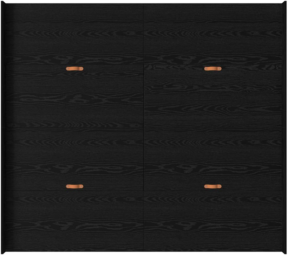 Lova su daiktų laikymo vieta Juodas ąžuolas 180 x 200 cm