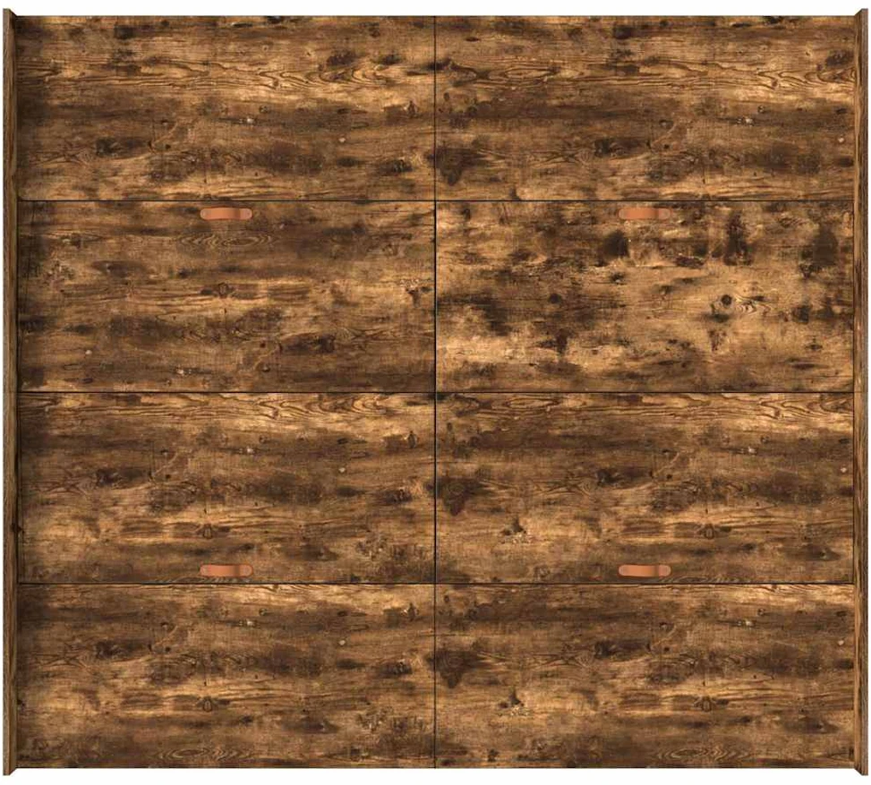 Lova su daiktų laikymo vieta Rūkyta ąžuolas 200 x 200 cm